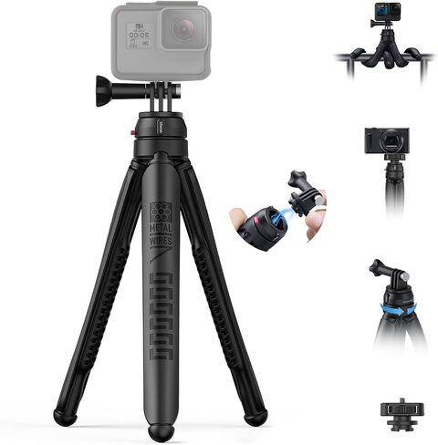 ULANZI JJ01 حامل ثلاثي مرن سريع الفك، لكاميرا Gopro DJI insta360 GO Quick II Action، دوران بانورامي 360 درجة، أرجل قابلة للانحناء، عصا سيلفي خفيفة الوزن ومحمولة، ملحقات كاميرا مدمجة in Saudi Arabia