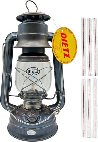 Light of Mine - Dietz #76 Original Galvanized Oil Lantern Bundle Including 6-Pack of 100% Cotton 1/2" Replacement Wick Strips (#76, ZINC) in Saudi Arabia
