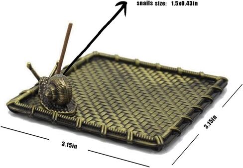Vintage Snails and Metal Rattan Incense Burner Durable Zinc Alloy Materia Incense Ash Catcher Tray,Best for Yoga,Home,Office in Saudi Arabia