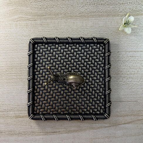 Vintage Snails and Metal Rattan Incense Burner Durable Zinc Alloy Materia Incense Ash Catcher Tray,Best for Yoga,Home,Office in Saudi Arabia