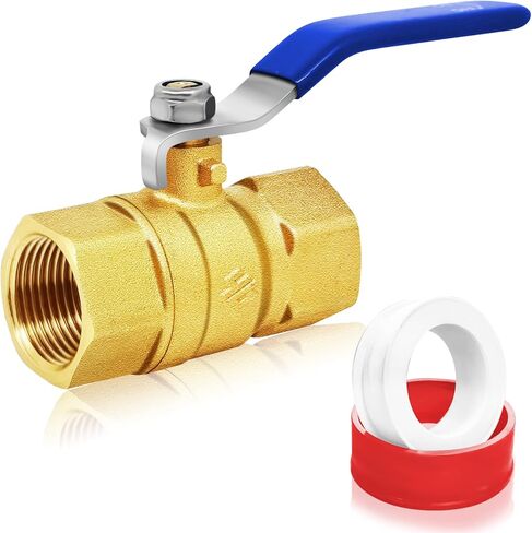 1/2 بوصة NPT صمام كروي نحاسي، 600 WOG منفذ كامل لإيقاف المياه صمام كروي، أنبوب مقبض مستوى صمام كروي ملولب أنثى نحاسي عالي التحمل in Kuwait