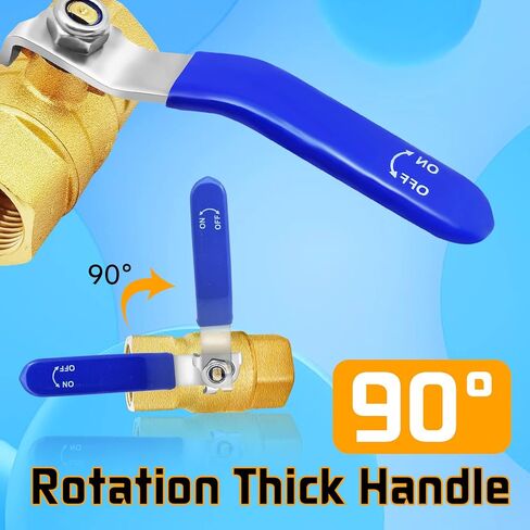 1/2 بوصة NPT صمام كروي نحاسي، 600 WOG منفذ كامل لإيقاف المياه صمام كروي، أنبوب مقبض مستوى صمام كروي ملولب أنثى نحاسي عالي التحمل in Kuwait