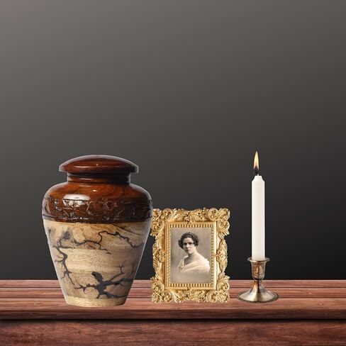 Wooden Cremation Urns for Human Ashes, Funeral Memorial Urn, Small Keepsake (30 Cu in) in Saudi Arabia