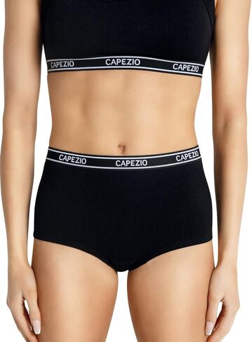 شورت نسائي قصير مضلع مبطن ببطانة مزدوجة من Capezio in Kuwait