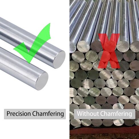 2 قطعة 15 × 500 مم (0.59 × 19.69 بوصة) قضيب حركة خطي قوي، عمود قضيب خطي من الكروم المقوى للطابعة ثلاثية الأبعاد، DIY، CNC - تسامح متري h8 in Kuwait