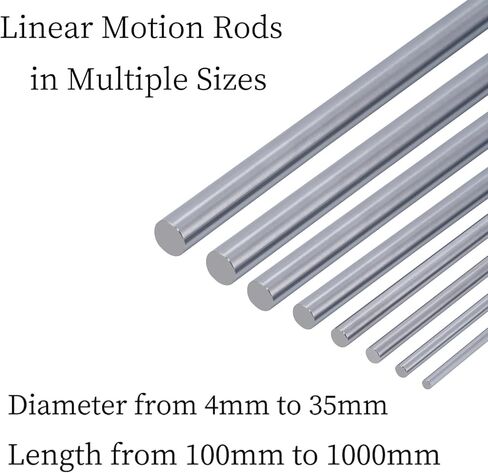 2 قطعة 15 × 500 مم (0.59 × 19.69 بوصة) قضيب حركة خطي قوي، عمود قضيب خطي من الكروم المقوى للطابعة ثلاثية الأبعاد، DIY، CNC - تسامح متري h8 in Kuwait