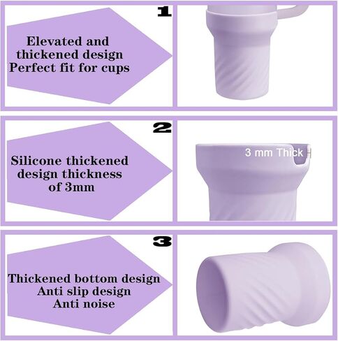 Silicone Stanley Boot For Stanley 40 Oz Tumbler With Handle,Stanley Boot Sleeve 40 Oz,Protective Water Bottle Cup Bottom Bumper Cover For Stanley Boot Sleeve 40 Oz,Stanley Cup Accessories… in Saudi Arabia