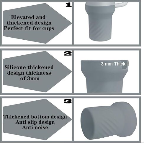 Silicone Stanley Boot For Stanley 40 Oz Tumbler With Handle,Stanley Boot Sleeve 40 Oz,Protective Water Bottle Cup Bottom Bumper Cover For Stanley Boot Sleeve 40 Oz,Stanley Cup Accessories… in Saudi Arabia