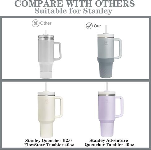 Silicone Stanley Boot For Stanley 40 Oz Tumbler With Handle,Stanley Boot Sleeve 40 Oz,Protective Water Bottle Cup Bottom Bumper Cover For Stanley Boot Sleeve 40 Oz,Stanley Cup Accessories… in Saudi Arabia