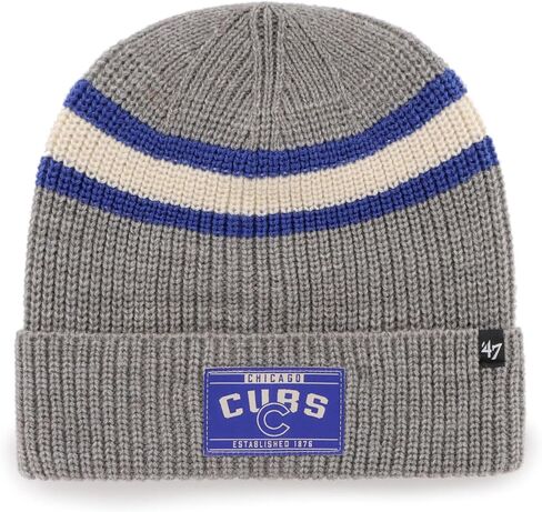47 Chicago Cubs Gray Cuff Penobscto Beanie Hat - MLB Premium Cuffed Knit Toque Cap in Saudi Arabia