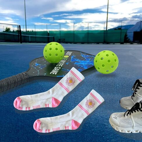Pickleball Socks for Men Women, Performance Athletic Mid Calf Sock, Gifts for Pickleball Lovers One Size 7-13 in Saudi Arabia