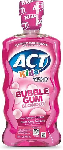 Aact Kids Anticavity Mouthwash Variety Pack, Watermelon, Pineapple, Bubble Gum (50.70 FL Oz (Pack of 3)) in Saudi Arabia