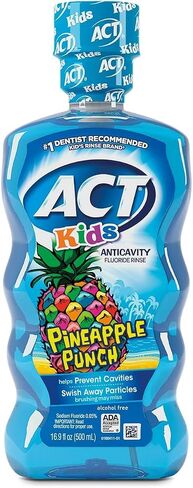 Aact Kids Anticavity Mouthwash Variety Pack, Watermelon, Pineapple, Bubble Gum (50.70 FL Oz (Pack of 3)) in Saudi Arabia