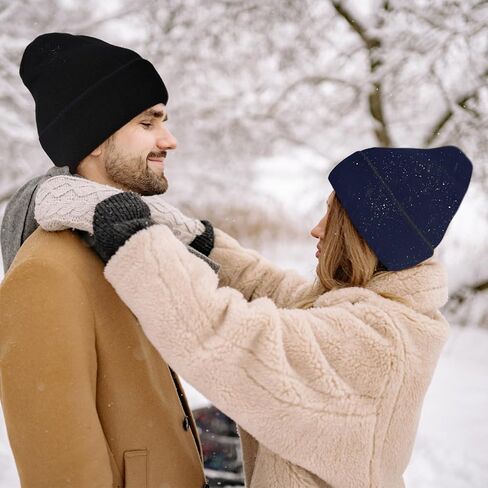 ZOORON 1Pack Unisex Reversible Beanie for Men Women Men's Warm Winter Hats Knit Cuff Beanie Cap,Reversible Double-Side-Wear in Kuwait