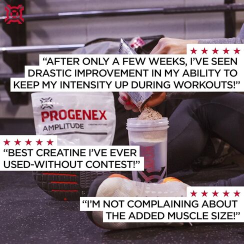 Progenex® Amplitude Creatine Peptides | Increases Lean Muscle Mass | Augments Energy and Explosiveness in Workouts | Tasteless and Mixes Well | 60 Servings in Saudi Arabia