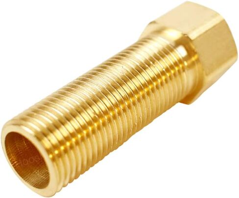 Hoashing 1/2 "ذكر إلى 1/2" أنثى مستقيم الموضوع النحاس تمديد وصلة أنابيب لحوض صنبور/دش، طول 1.97 بوصة/50 مللي متر in Kuwait