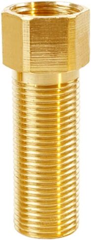 Hoashing 1/2 "ذكر إلى 1/2" أنثى مستقيم الموضوع النحاس تمديد وصلة أنابيب لحوض صنبور/دش، طول 1.97 بوصة/50 مللي متر in Kuwait