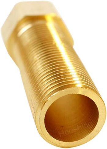 Hoashing 1/2 "ذكر إلى 1/2" أنثى مستقيم الموضوع النحاس تمديد وصلة أنابيب لحوض صنبور/دش، طول 1.97 بوصة/50 مللي متر in Kuwait
