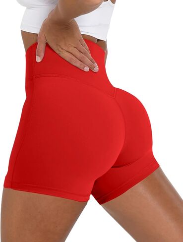 Unthewe Women's Workout Gym Biker Shorts High Waisted Athletic Booty Yoga Shorts with Tummy Control in Saudi Arabia
