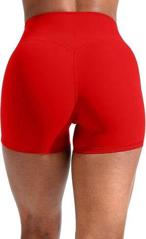 Unthewe Women's Workout Gym Biker Shorts High Waisted Athletic Booty Yoga Shorts with Tummy Control in Saudi Arabia