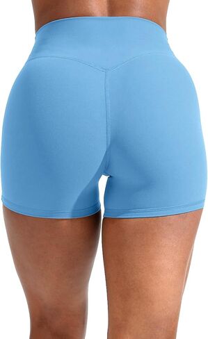 Unthewe Women's Workout Gym Biker Shorts High Waisted Athletic Booty Yoga Shorts with Tummy Control in Saudi Arabia