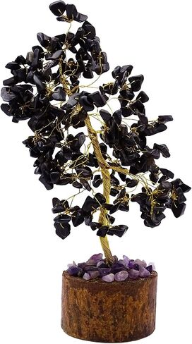 HARMONIZE Black Onyx Tree Reiki Healing Stones Spiritual Feng Shui Vastu Table Decor in Saudi Arabia