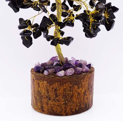 HARMONIZE Black Onyx Tree Reiki Healing Stones Spiritual Feng Shui Vastu Table Decor in Saudi Arabia