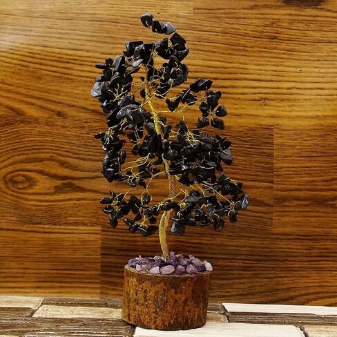 HARMONIZE Black Onyx Tree Reiki Healing Stones Spiritual Feng Shui Vastu Table Decor in Saudi Arabia