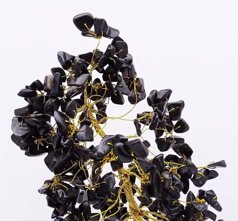 HARMONIZE Black Onyx Tree Reiki Healing Stones Spiritual Feng Shui Vastu Table Decor in Saudi Arabia