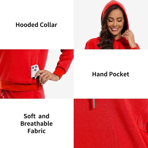 Womens 2 Piece Outfits 2024 Long Sleeve Sweatsuit Fall Winter Pullover Hoodies Jogger Matching Tracksuit Lounge Set in Saudi Arabia