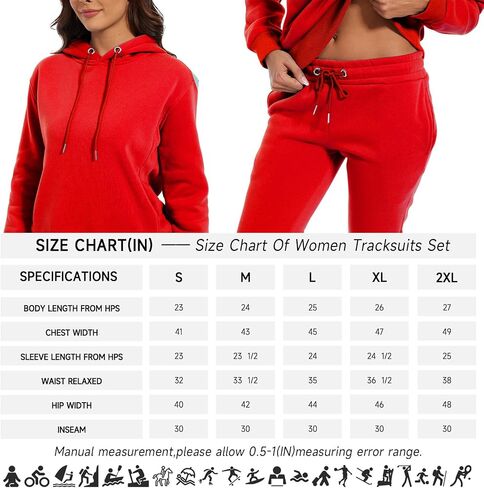 Womens 2 Piece Outfits 2024 Long Sleeve Sweatsuit Fall Winter Pullover Hoodies Jogger Matching Tracksuit Lounge Set in Saudi Arabia
