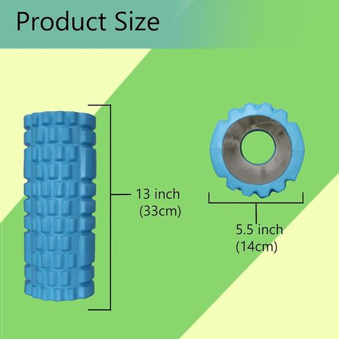 Foam Roller - 13 inch Pink Deep Tissue Massage Muscle Roller Massager for Muscle Relaxation and Post-Training Recovery in Saudi Arabia