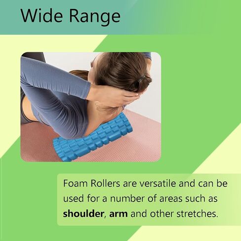 Foam Roller - 13 inch Pink Deep Tissue Massage Muscle Roller Massager for Muscle Relaxation and Post-Training Recovery in Saudi Arabia