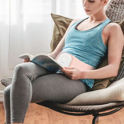 Cordless Portable Heating Pad, with larger heat Area, Heat Pad, wireless heating pad for 5 Hours,3 Vibrations,5 Heating Levels, Long Belt, Ideal Gift(lycra-GREY) in Saudi Arabia