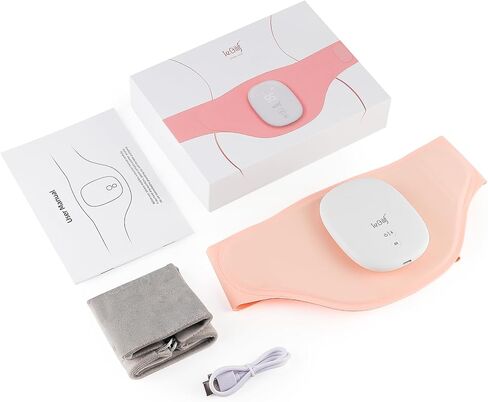 Cordless Portable Heating Pad, with larger heat Area, Heat Pad, wireless heating pad for 5 Hours,3 Vibrations,5 Heating Levels, Long Belt, Ideal Gift(lycra-GREY) in Saudi Arabia