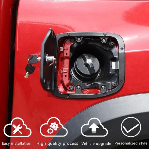 Fuel Tank Cap Replacement Anti-theft Lock Cap Compatible with Toyot@ Tacoma 2016-2022 Automotive Fuel Tank Gas Filling Cap Decoration, Gas Tank Door Cap with Lock in Kuwait