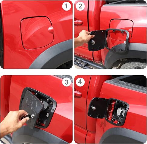 Fuel Tank Cap Replacement Anti-theft Lock Cap Compatible with Toyot@ Tacoma 2016-2022 Automotive Fuel Tank Gas Filling Cap Decoration, Gas Tank Door Cap with Lock in Kuwait