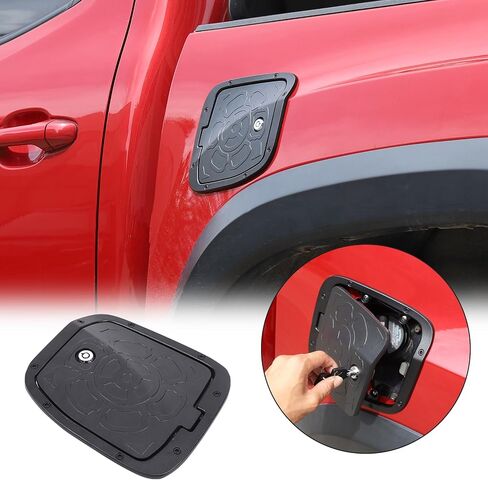 Fuel Tank Cap Replacement Anti-theft Lock Cap Compatible with Toyot@ Tacoma 2016-2022 Automotive Fuel Tank Gas Filling Cap Decoration, Gas Tank Door Cap with Lock in Kuwait