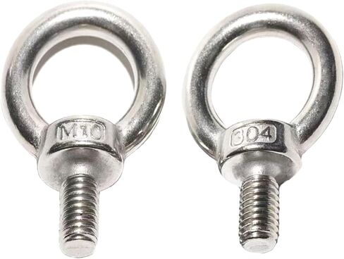 304 Stainless Steel M10Thread Machinery Shoulder Lifting Forged Eye Bolts (Pack of 5) in Saudi Arabia