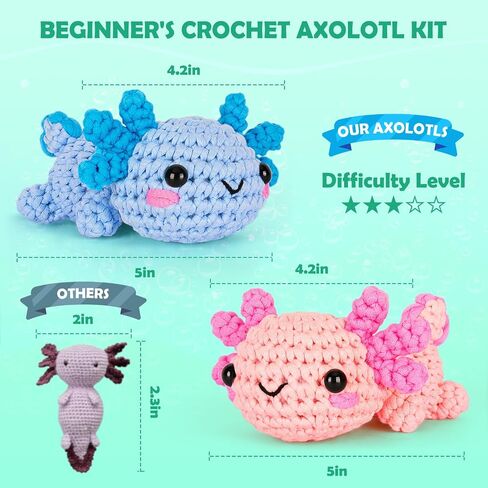 Crochet Kit for Beginners, Crochet Starter Kit w Step-by-Step Video Tutorials, Beginner Crochet Kit for Adults Kids Women Men Complete Kit Included (Otter Mom and Baby) in Saudi Arabia