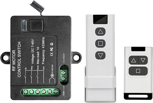 Forward Reverse Remote Control Switch,DC7V-48V 10A Switch,Linear Actuator 12V Remote Switch,328 Ft Remote Range,for Linear Actuators,Motors,Winch Electromagnetic (with Instantaneous Function) in Saudi Arabia