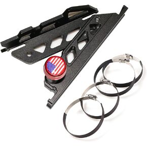 Quick Release Fire Extinguisher Mount Brackets Holder for Jeep Wrangler UTV Polaris RZR Ranger Ford Bronco Truck Aluminum Adjustable Roll Bar Fire Extinguisher Mount Bottle Holder Kit