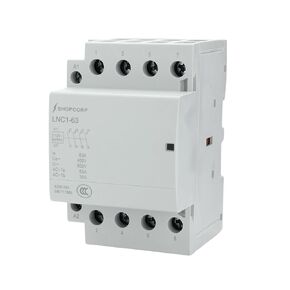 4 Pole Contactor 120v Coil Normally Open (NO) 60 amp IEC 400V AC Contactor - 110/120VAC Coil, 40a contactor Motor Load and Lighting Load 60A, Silent Operation with Mounting Base for DIN Rail