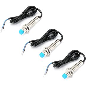 3Pcs LJ12A3-4-Z/BX Inductive Proximity Switch Sensor Module 3D Printer Inductive Proximity Sensor Detection NPN NO DC6-36V 4mm Normally Open