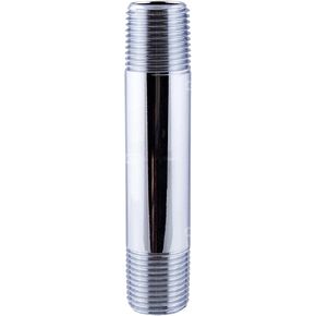 OQDI3462 1/2 Inch x 4 inch Pipe Nipple, Chrome Plated Brass