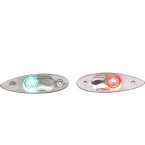 Seachoice Stainless Steel LED Side Light, Boat Navigation, 1 Red Light, 1 Green Light