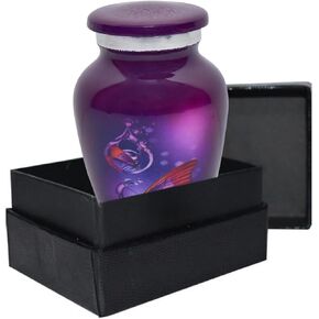 BOLD & DIVINE Handcrafted Butterfly Cremation Urn for Adults Large Burial Urn for Human Ashes Suitable for Adult Males or Females Beautiful Urn for Ashes (Keepsake Urn, Lavender)