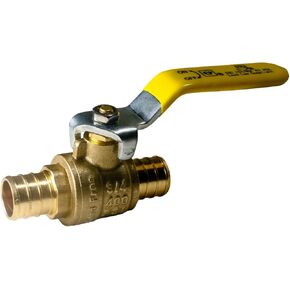 1 Piece XFITTING 3/4" Pex Ball Valve, Full Port, Brass