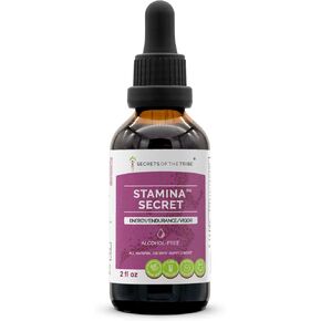 Secrets of the Tribe - Stamina Secret, Energy/Endurance/Vigor, Herbal Supplement Blend Drops Alcohol-Free Liquid Extract (2 fl oz)