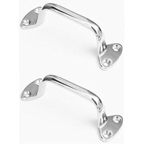 Two Marine Grade Heavy Duty Stainless Steel Grab Handles with 4 Holes